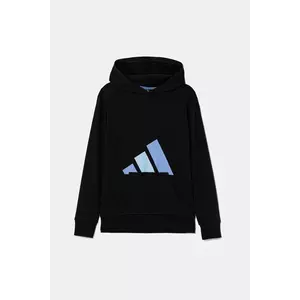 adidas bluză copii culoarea negru, cu glugă, cu imprimeu, KB7313 imagine
