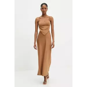 Answear Lab rochie culoarea maro, maxi, evazati imagine