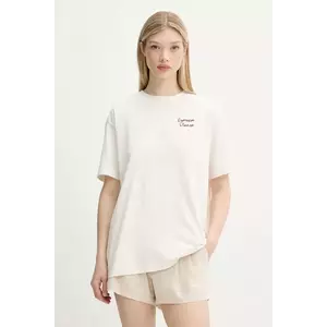 Abercrombie & Fitch tricou din bumbac culoarea bej, KI157-5068 imagine