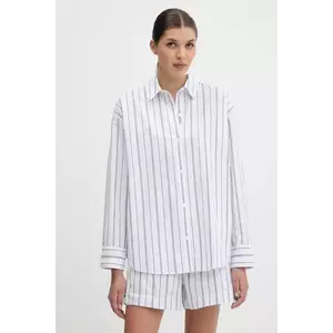 Abercrombie & Fitch cămașă din bumbac culoarea alb, cu guler clasic, relaxed, KI140-5150 imagine