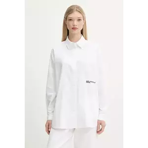 Karl Lagerfeld Jeans cămașă din bumbac culoarea alb, cu guler clasic, relaxed, A3W11010 imagine