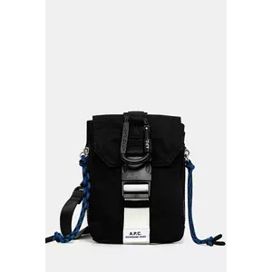 A.P.C. borseta crossbody pouch trek culoarea negru, PAAGR.H61733 imagine