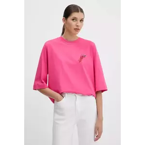 Farm Rio tricou din bumbac culoarea roz, 336501 imagine