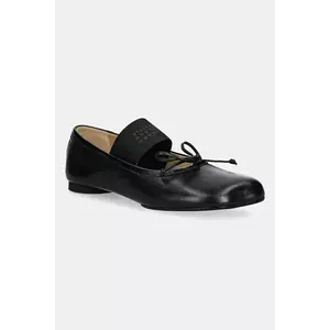 MM6 Maison Margiela balerini de piele culoarea negru, S59WZ0099 imagine