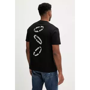 Karl Lagerfeld Jeans tricou din bumbac culoarea negru, cu imprimeu, A3M17031 imagine