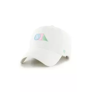 47 brand șapcă de baseball din bumbac MLB LA Dodgers culoarea alb, cu imprimeu, B-PRPCU12GWS-WH imagine