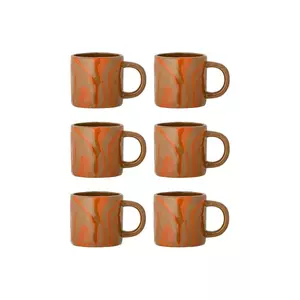 Bloomingville set căni Ninka 250 ml 6-pack culoarea portocaliu imagine