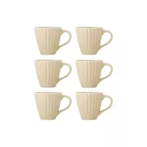 Bloomingville set căni Latina 220 ml 6-pack culoarea bej imagine