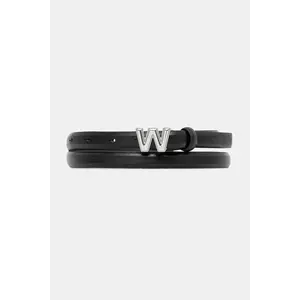 Weekend Max Mara curea de piele PALUDE culoarea negru, 2525506014600 imagine
