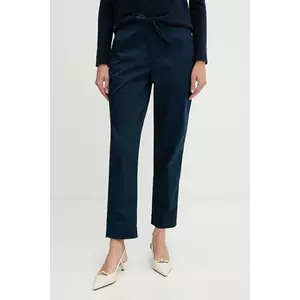 MM pantaloni MARA culoarea bleumarin, drept, high waist, 2526136017600 imagine