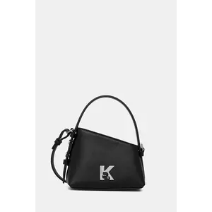 Karl Lagerfeld Jeans poșetă de piele culoarea negru, A3W30289 imagine