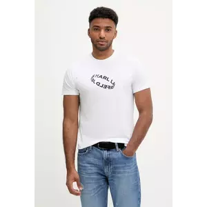 Karl Lagerfeld Jeans tricou culoarea alb, cu imprimeu, A3M17037 imagine