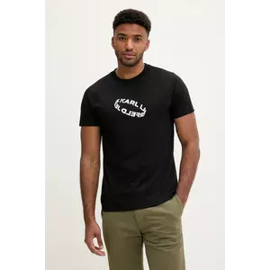 Karl Lagerfeld Jeans tricou culoarea negru, cu imprimeu, A3M17037 imagine