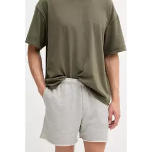 American Vintage pantaloni scurți culoarea gri, melanj, MZOF09AE25 imagine