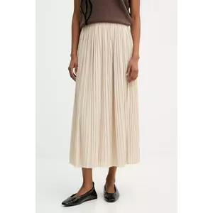 Weekend Max Mara fustă CRAL culoarea bej, midi, evazați, 2525776021600 imagine