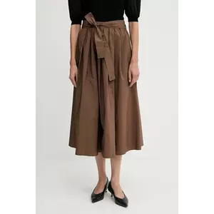 Weekend Max Mara fustă ZARDA culoarea maro, midi, evazați, 2525106031600 imagine