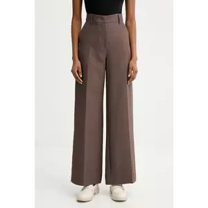 Weekend Max Mara pantaloni BALLO culoarea maro, lat, high waist, 2525136151600 imagine