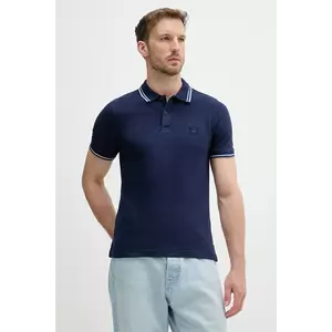 United Colors of Benetton tricou polo culoarea bleumarin, uni, 3F9HU302E imagine