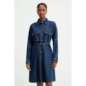 Weekend Max Mara rochie jeans BALENIO culoarea bleumarin, mini, evazați, 2525226081600 imagine