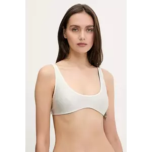 United Colors of Benetton sutien de baie cu două fețe culoarea bej, cupă moale, 3H8E5R053 imagine