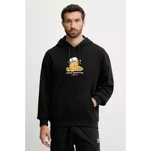adidas Originals hanorac de bumbac Graphic Lo Hd culoarea negru, cu glugă, cu imprimeu, JW0166 imagine