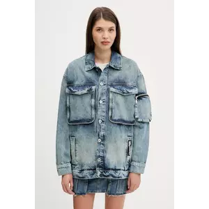 Karl Lagerfeld Jeans geacă din denim de tranzitie, oversize, A3W14011 imagine