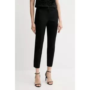 Sisley pantaloni culoarea negru, drept, high waist, 4VPHL5AH6 imagine