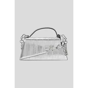 Karl Lagerfeld geantă de piele culoarea argintiu, A3W30050 imagine