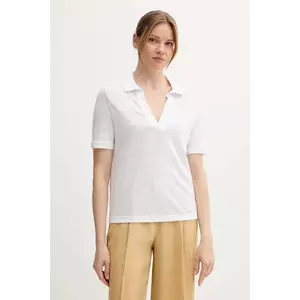 United Colors of Benetton polo din in culoarea alb, 37UJD300Y imagine