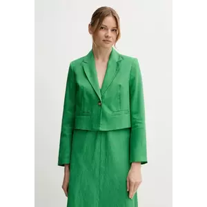 United Colors of Benetton sacou de in culoarea verde, un singur rand de nasturi, uni, 2AGHDW037 imagine