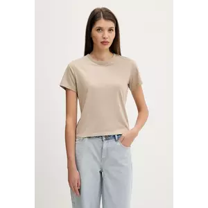 Abercrombie & Fitch tricou din bumbac culoarea bej, KI139-5439 imagine