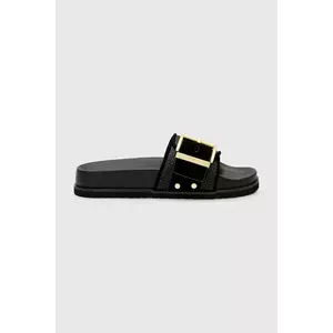 AllSaints papuci Ellie Raffia Slider negru, pentru femei W094FC imagine