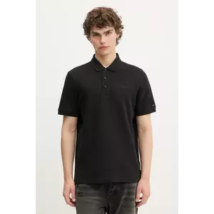 Tommy Jeans polo de bumbac culoarea negru, uni, DM0DM21935 imagine