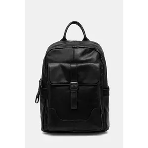 Answear Lab ghiozdan de piele culoarea negru, mare, neted imagine