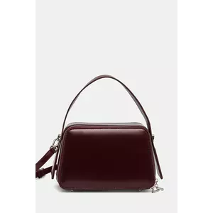 Answear Lab poseta de piele culoarea bordo imagine