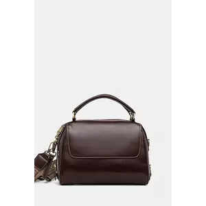 Answear Lab poseta de piele culoarea bordo imagine