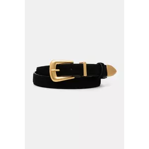 Answear Lab curea din piele intoarsa culoarea negru imagine
