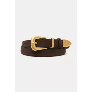 Answear Lab curea din piele intoarsa culoarea maro imagine