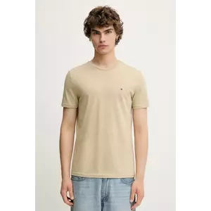 Tommy Jeans tricou culoarea bej, uni, DM0DM20363 imagine
