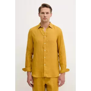 United Colors of Benetton cămașă de in cu guler clasic, regular, 5BKU5QJG8 imagine