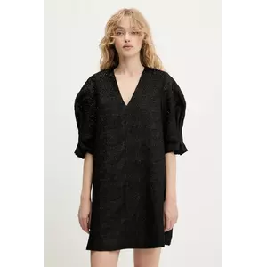 Stine Goya rochie culoarea negru, mini, oversize, SG-PF25-D128-2379 imagine