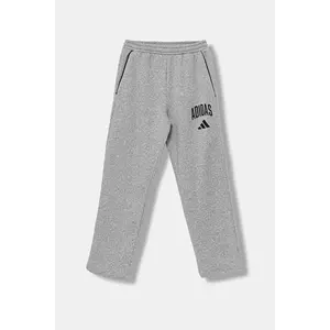 adidas pantaloni de trening pentru copii culoarea gri, cu imprimeu, JW2386 imagine