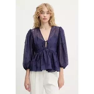 Stine Goya bluză culoarea violet, uni, SG-PF25-T062-1608 imagine