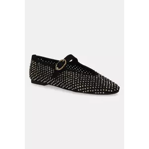 Kurt Geiger London balerini din piele întoarsă Mayfair Ballet Flat culoarea negru, 2656309209 imagine