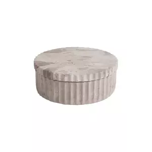 Present Time recipient cu capac 15 cm culoarea bej imagine