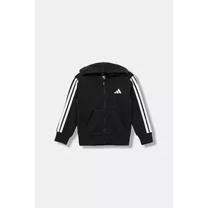 adidas bluză copii culoarea negru, cu glugă, cu imprimeu, JM0894 imagine