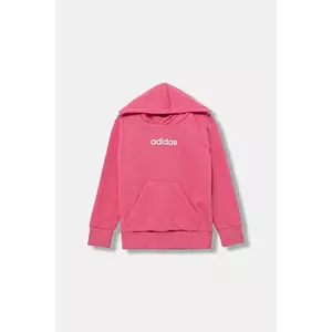 adidas bluză copii culoarea roz, cu glugă, cu imprimeu, JN2429 imagine
