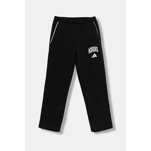 adidas pantaloni de trening pentru copii culoarea negru, cu imprimeu, JM1538 imagine