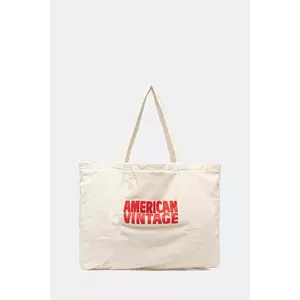 American Vintage geantă de bumbac culoarea bej, BOBY27A imagine