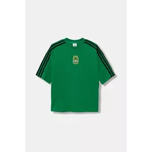 adidas Originals tricou de bumbac pentru copii MINECRAFT culoarea verde, cu imprimeu, KD9829 imagine